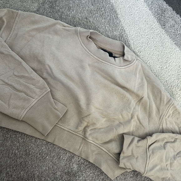 Beige KITH cropped crew neck sweatshirt - Picture 2 of 4